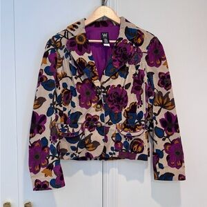 Work To Weekend Purple FloralJacket
Blazer Button Lined Women's Size‎ 14